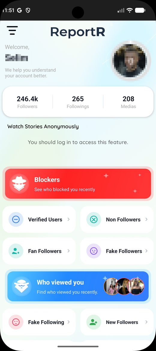 ReportR dashboard